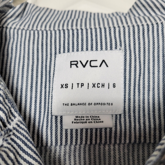 RVCA Garn Striped Denim Jacket Women's Size XS - Picture 5 of 10